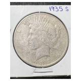 1935-S US PEACE SILVER DOLLAR