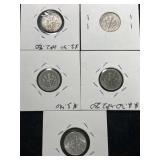 5 US SILVER ROOSEVELT DIMES