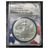 2023 AMERICAN SILVER EAGLE ANACS MS70