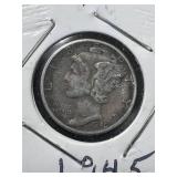 1945 US MERCURY DIME