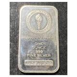 1 TROY OZ .999 FINE SILVER MONEY METALS BAR