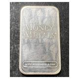 1 TROY OZ .999 FINE SILVER MONEY METALS BAR