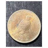 1924 US PEACE SILVER DOLLAR NICELY TONED