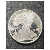 HALF TROY OZ .999 FINE SILVER AMERICAN EAGLE ROUND