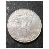 2008 AMERICAN SILVER EAGLE 1 TROY OZ .999 FINE SILVER