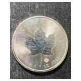 2016 CANADIAN MAPLE LEAF 1 TROY OZ .9999 FINE SILVER