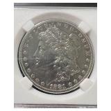 1881-S US MORGAN SILVER DOLLAR SLABBED
