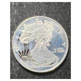 HALF TROY OZ .999 FINE SILVER AMERICAN EAGLE ROUND