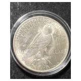 1923 US PEACE SILVER DOLLAR UNC IN AIRTITE