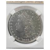 1882 US MORGAN SILVER DOLLAR SLABBED