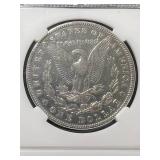 1882 US MORGAN SILVER DOLLAR SLABBED