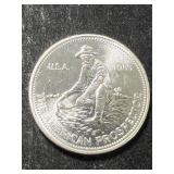 1985 ENGELHARD PROSPECTOR 1 TROY OZ .999 FINE SILVER