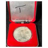 1995 AMERICAN SILVER EAGLE 1 TROY OZ .999 FINE SILVER IN BOX