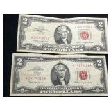 2 US RED SEAL 1963 $2 BILLS