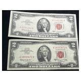 2 US RED SEAL 1963 $2 BILLS