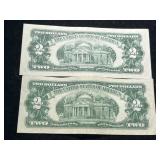 2 US RED SEAL 1963 $2 BILLS