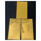 GROUP OF 3 GOLDBACKS 1/1000TH TROY OZ 24K GOLD EACH