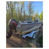 2001 Crestliner 1750 sportfish Boat With 125 Mercury Motor