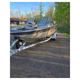 2001 Crestliner 1750 sportfish Boat With 125 Mercury Motor