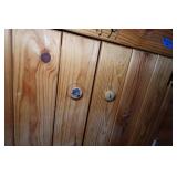 Rustic Knotty Pine Armoire, Dresser and Shelf