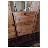 Rustic Knotty Pine Armoire, Dresser and Shelf