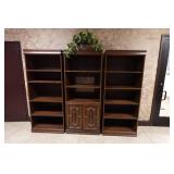 Dark Wood Adjustable Book Shelves