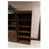Dark Wood Adjustable Book Shelves