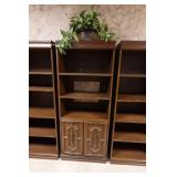 Dark Wood Adjustable Book Shelves