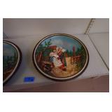 *2* Vintage Johann Maresch Musterschutz Chalkware Wall Plaques