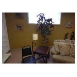 Assorted Furniture - Couch, Cast Iron Table, File Cabinet