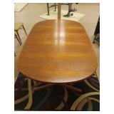 MCM Teak Wood Dining Table and Chairs - 2 Removable Leaves