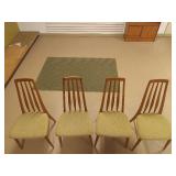 MCM Teak Wood Dining Table and Chairs - 2 Removable Leaves
