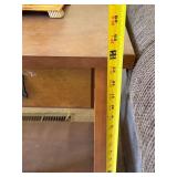 Pair Wood End Tables One Drawer Lower Shelf 24x16x17 Good