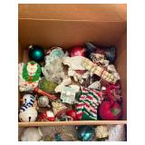 Mixed Christmas Decor Lot Ornaments Stockings Figurines Holiday