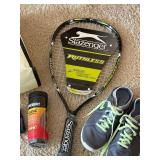 Slazenger Ruthless Racquetball Set w Nike Shoes Goggles Balls Tote