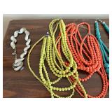 Statement Necklace Lot Chunky Beaded Multi Strand Fashion Jewelry 10+