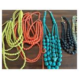 Statement Necklace Lot Chunky Beaded Multi Strand Fashion Jewelry 10+