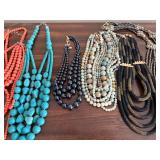Statement Necklace Lot Chunky Beaded Multi Strand Fashion Jewelry 10+