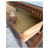 Bassett 2 Pc Dresser Chest Set Traditional Wood Brass Pulls Good