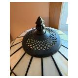 Tiffany Style Stained Glass Floral Table Lamp Approx 19in Tall