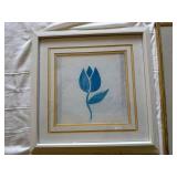 Framed Wall Decor Lot of 3 Prints & Ornate Mirror Assorted Sizes