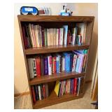 Oak Finish 3 Shelf Bookcase Bookshelf 42x27x9 Brown Good