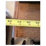Oak Finish 3 Shelf Bookcase Bookshelf 42x27x9 Brown Good