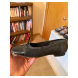 Karen Scott Black Beaded Toe Flats Low Wedge Women