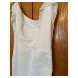 Ivory Formal Dress Style 95388 Size 16 Ruffle Hem Spaghetti Strap