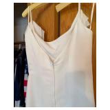 Ivory Formal Dress Style 95388 Size 16 Ruffle Hem Spaghetti Strap