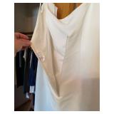 Ivory Formal Dress Style 95388 Size 16 Ruffle Hem Spaghetti Strap