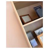Maple Finish 5 Shelf Bookcase Display Cabinet 24 x 12 x 70 Good