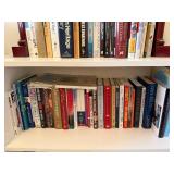 Mixed Book Lot w/ Bookcase & Bookends Fiction Reference Law Politics
