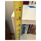 White 3 Shelf Bookcase Bookshelf Laminate 30x12x30 Good Condition